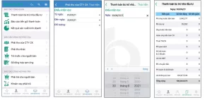 Giao diện xem báo cáo trên app