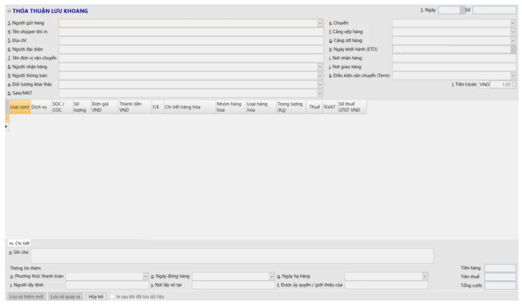 Thỏa thuận lưu khoang