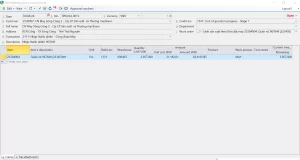 Screen of warehouse receipt