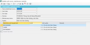 Rated maintenance cycle