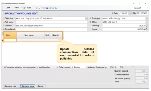 Polishing consumption