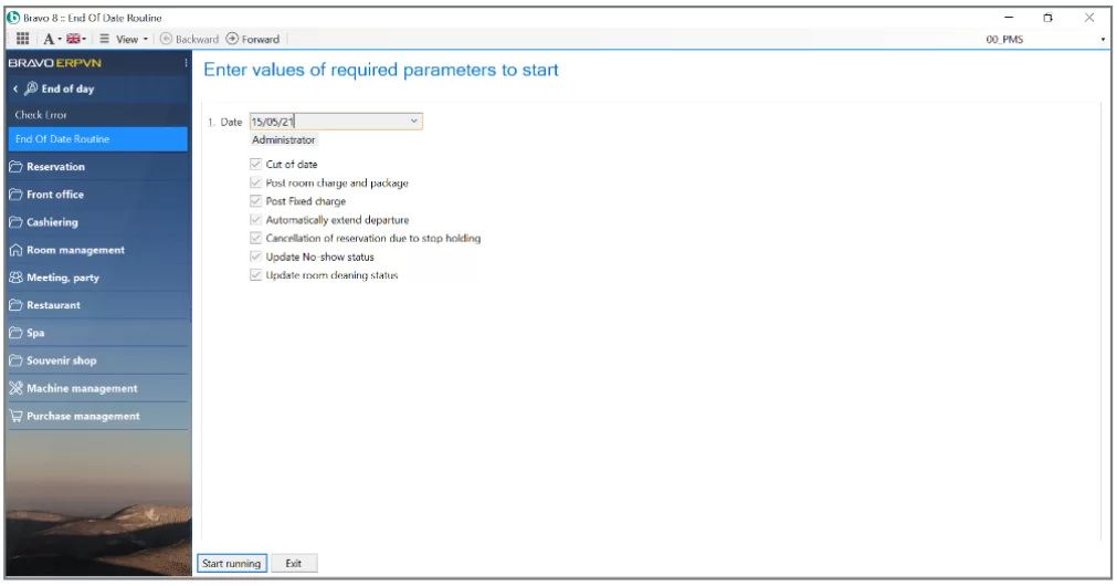 Intelligent “Night Audit” function