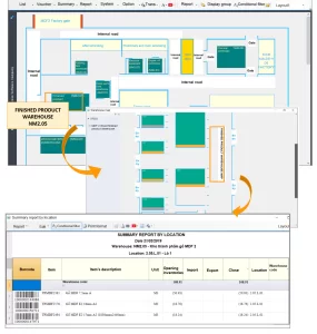 Description of the actual warehouse map