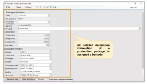 Initialize Production Barcodes