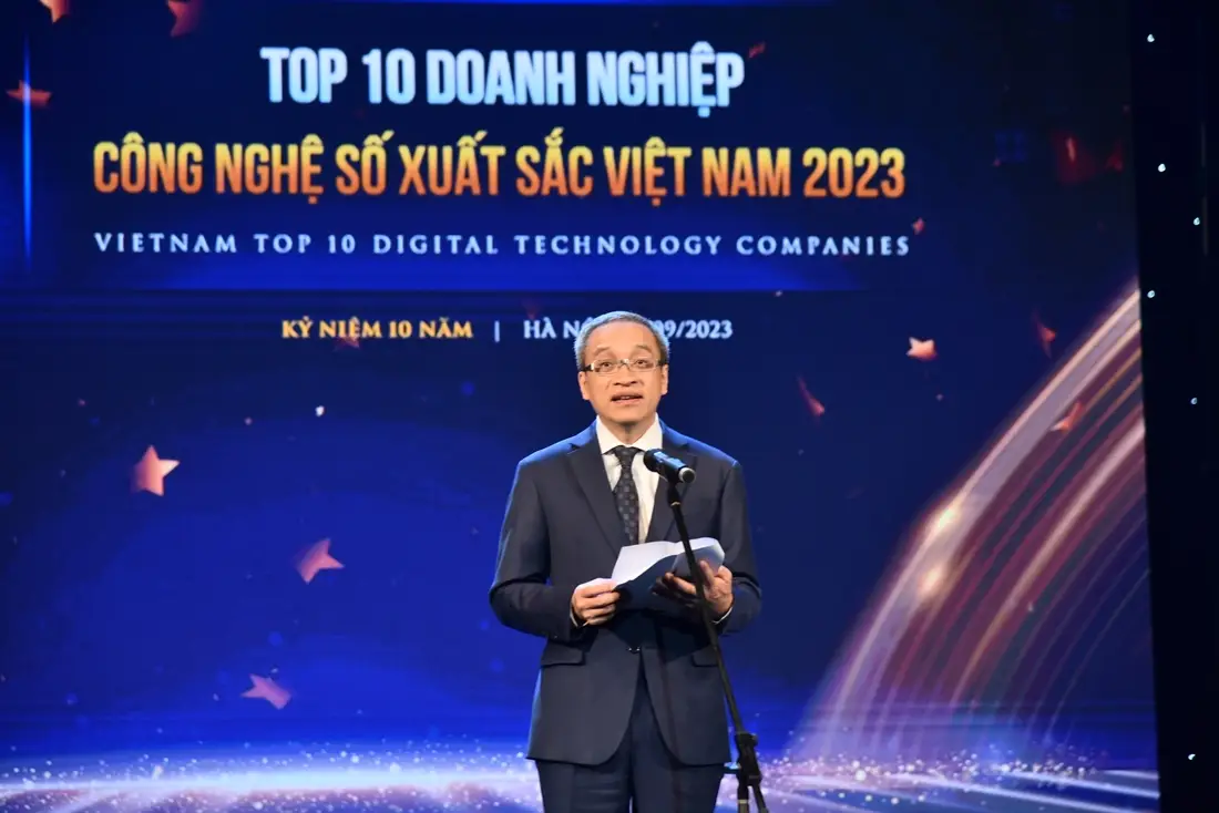 Thứ trưởng Phan Tâm phát biểu tại Top 10 ICT 2023