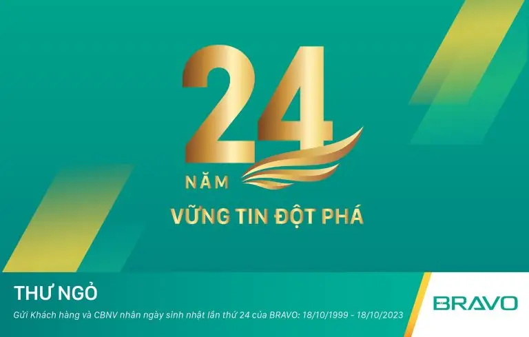 Thư chúc mừng sinh nhật BRAVO lần thứ 24