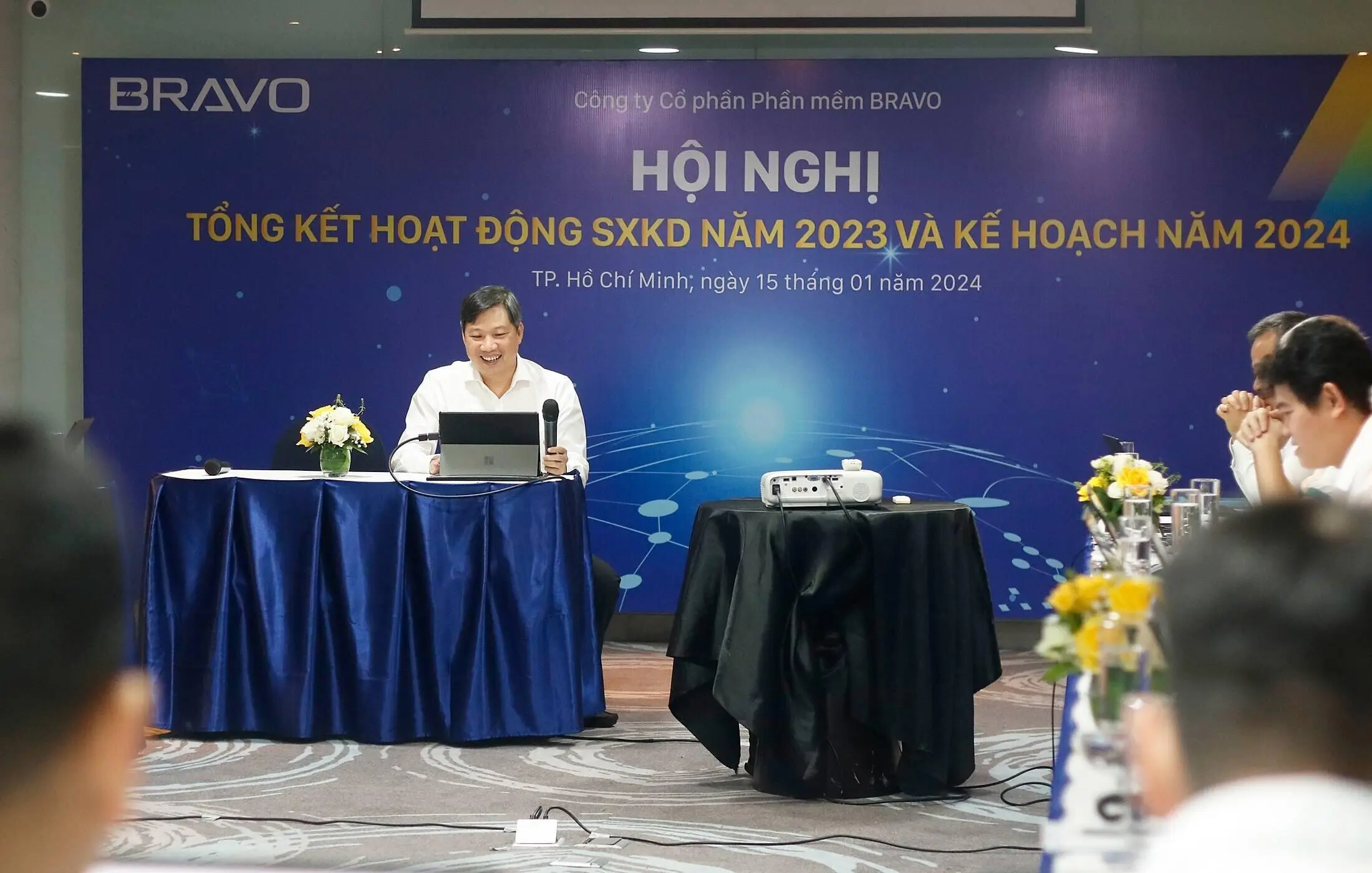 Ông Tôn Minh Thiên – GĐ BRAVO HCM tổng kết kết quả năm 2023 