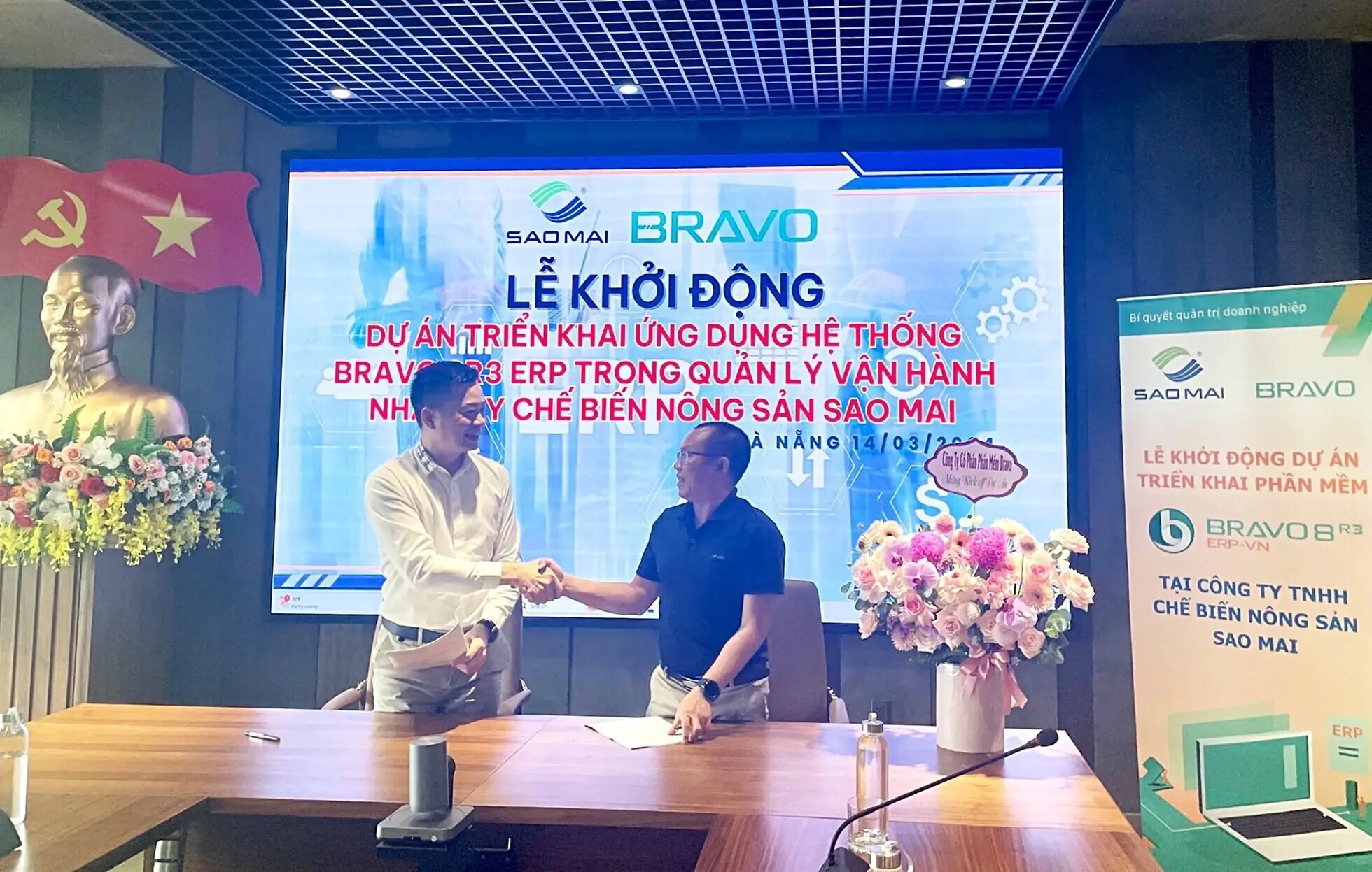 Khởi động dự án triển khai BRAVO ERP trong quản lý vận hành tại Nhà máy chế biến nông sản Sao Mai năm 2024