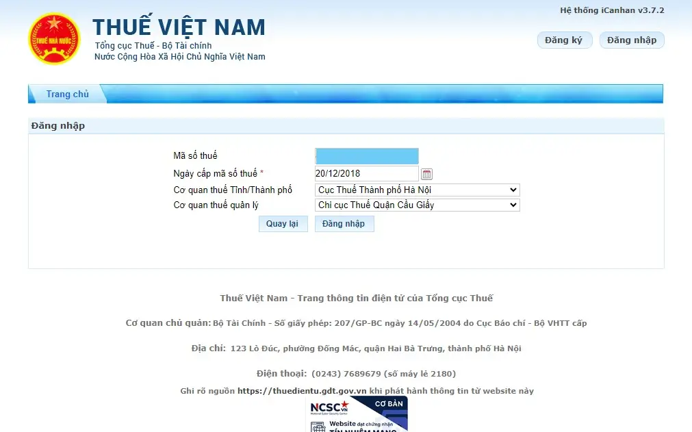 Bước 2 quyết toán thuế thu nhập cá nhân online