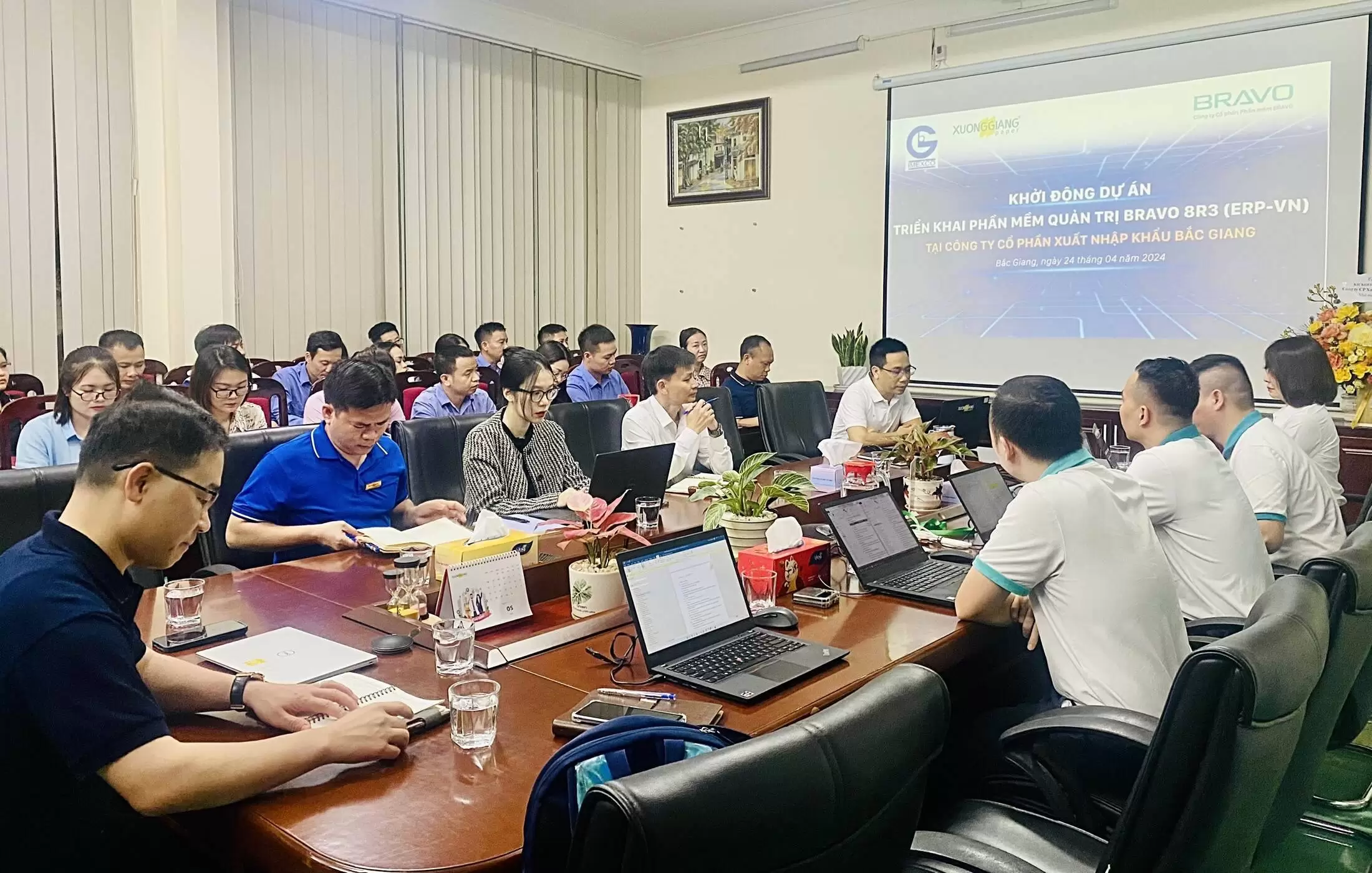 Buổi kick-off dự án triển khai BRAVO ERP tại Công ty XNK Bắc Giang - Nhà máy giấy Xương Giang