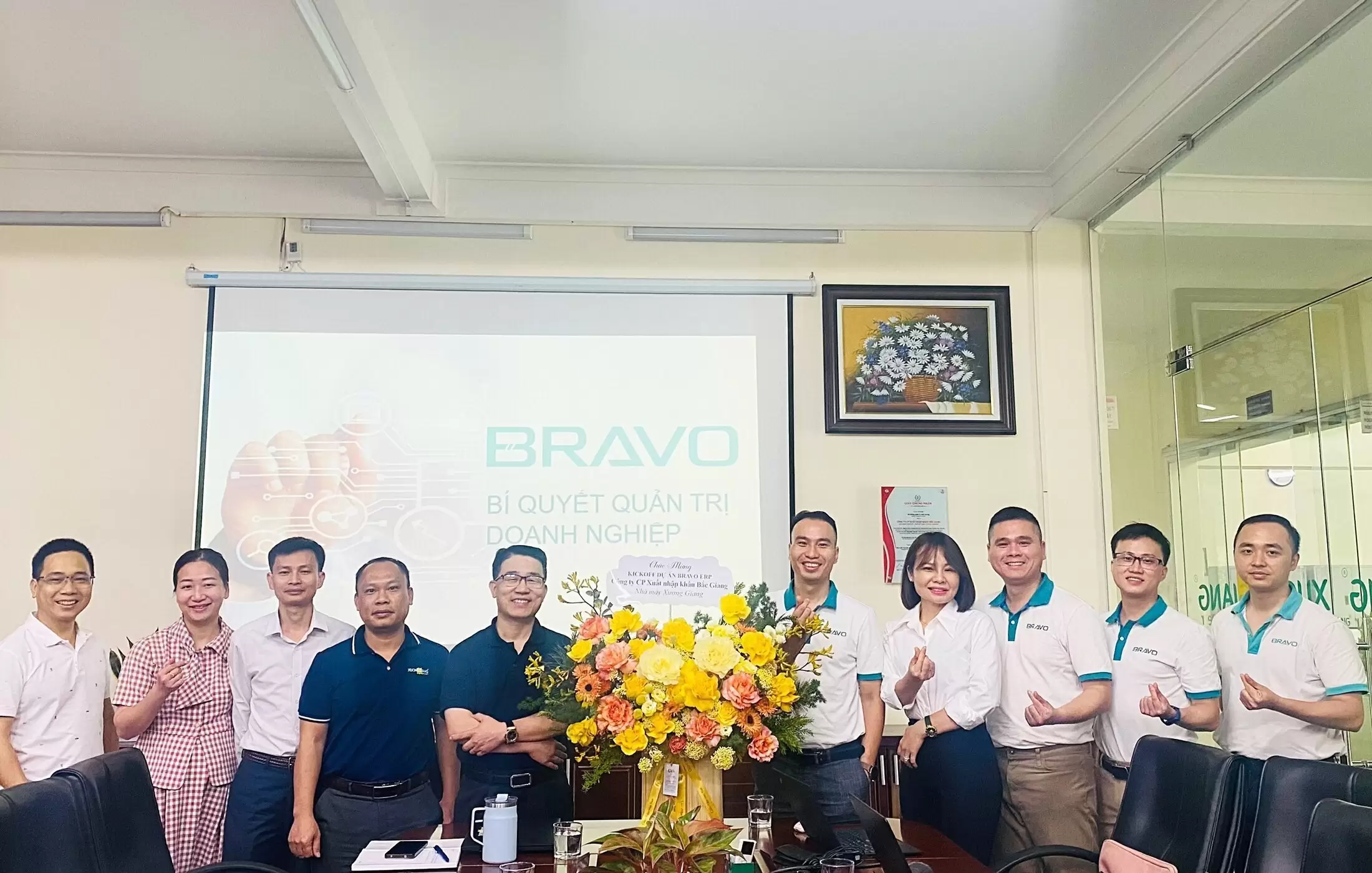 Khởi động dự án BRAVO ERP tại Công ty XNK Bắc Giang - Nhà máy giấy Xương Giang