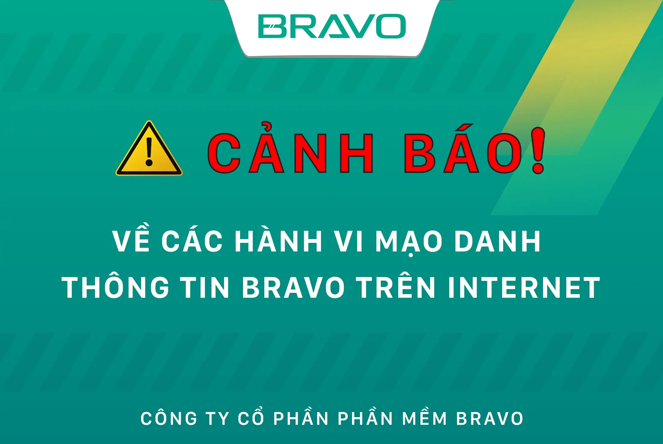 THÔNG BÁO: V/v các đối tượng mạo danh thông tin BRAVO có nguy cơ thực hiện các hành vi lừa đảo