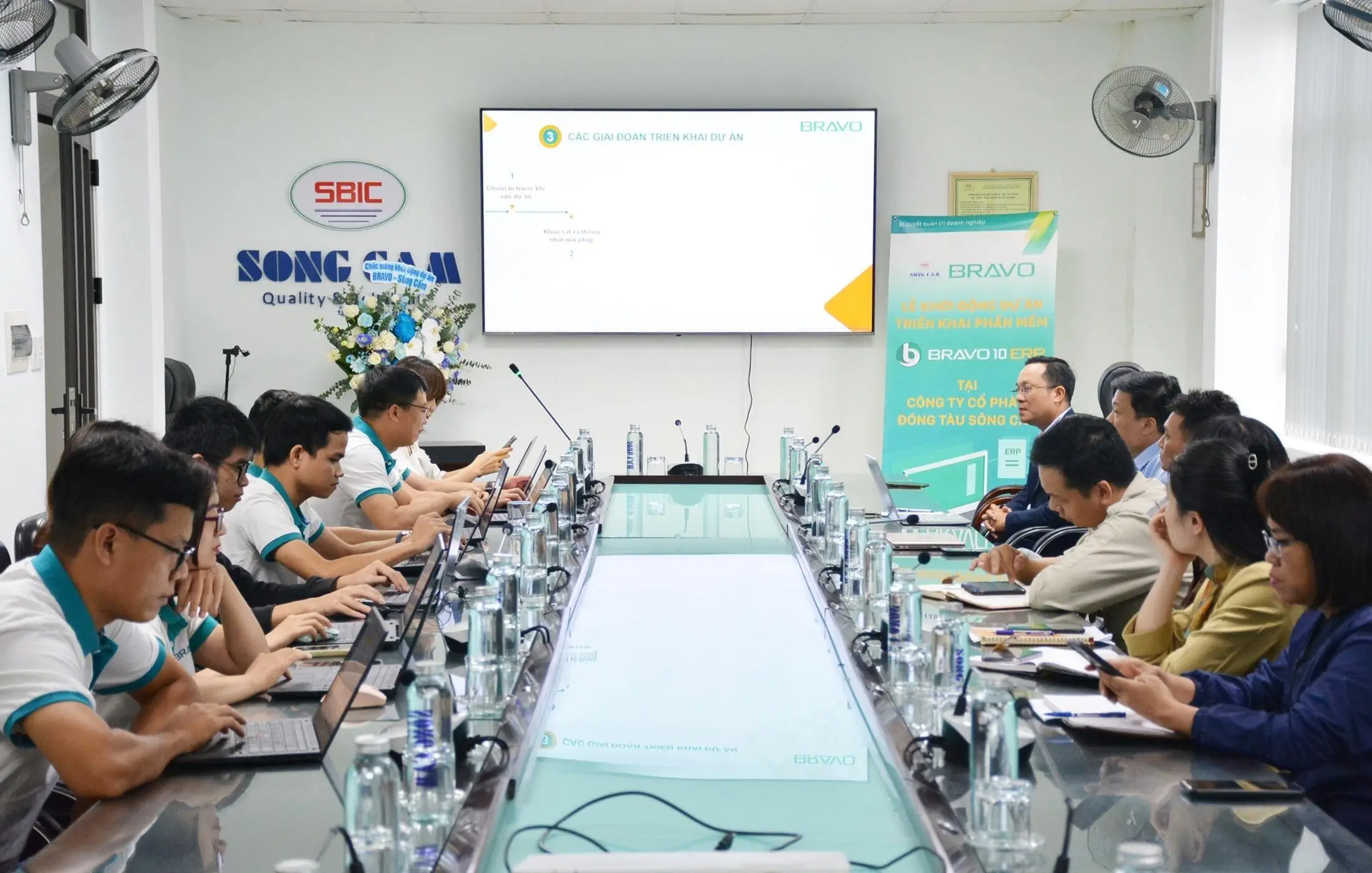 Buổi lễ Kick-off dự án triển khai phần mềm BRAVO ERP tại văn phòng công ty Sông Cấm