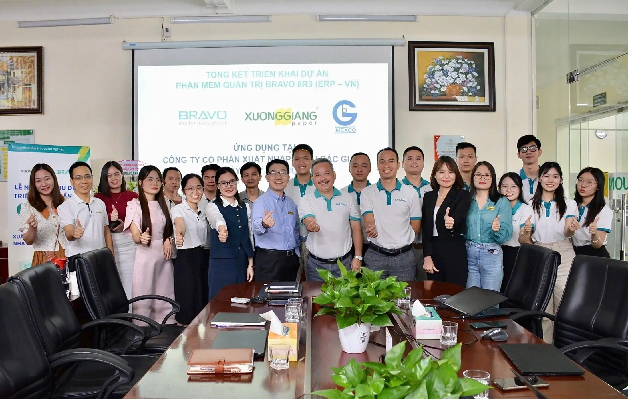 Chính thức nghiệm thu dự án BRAVO ERP tại Công ty XNK Bắc Giang – Nhà máy giấy Xương Giang