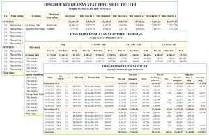 Một số mẫu biểu báo cáo quản trị trên phân hệ 1
