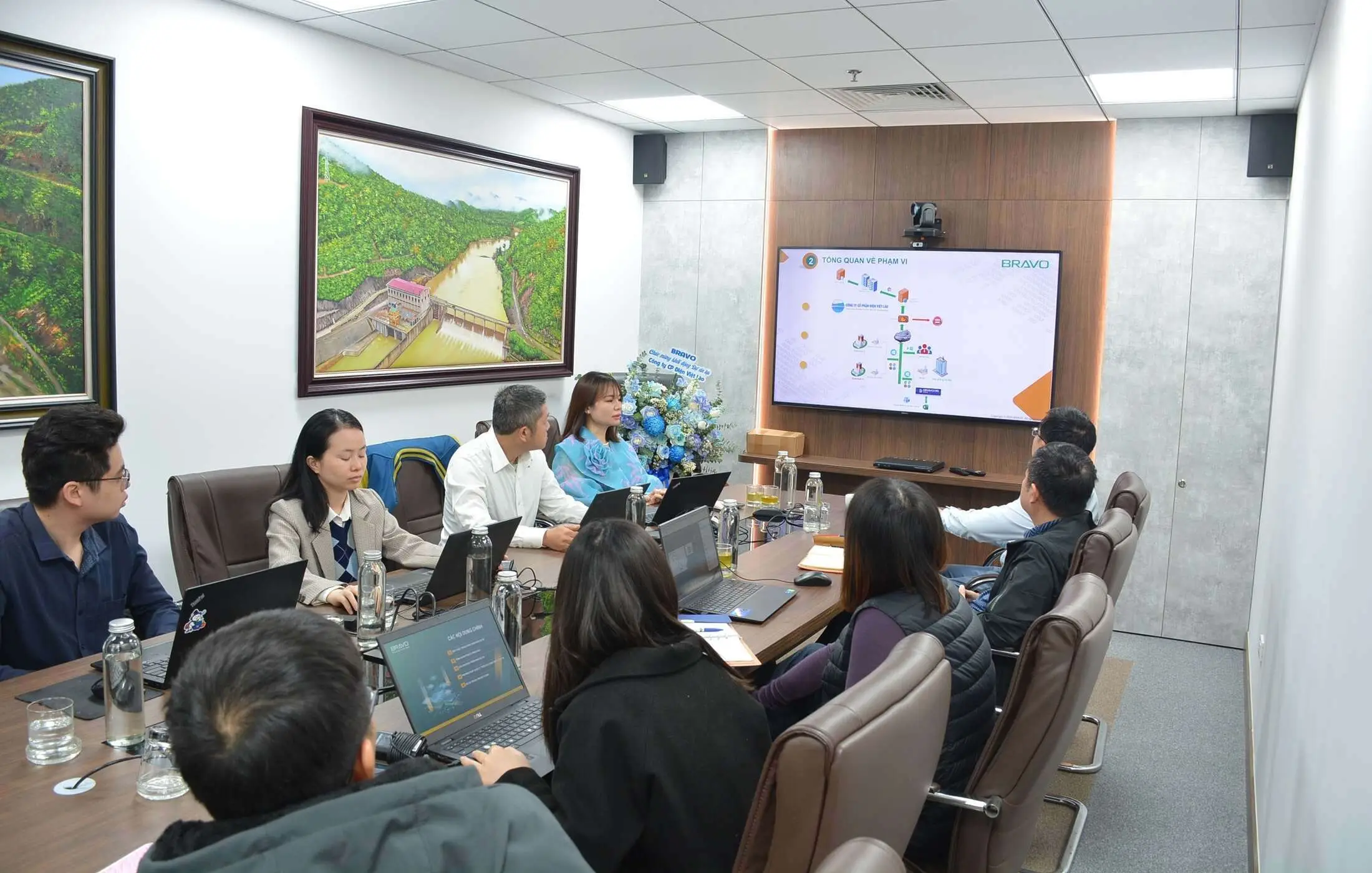 Buổi họp khởi động dự án “Triển khai phần mềm quản trị doanh nghiệp BRAVO 10 ERP” tại Điện Việt Lào