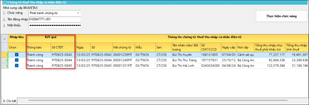 Phát hành chứng từ khấu trừ thuế TNCN