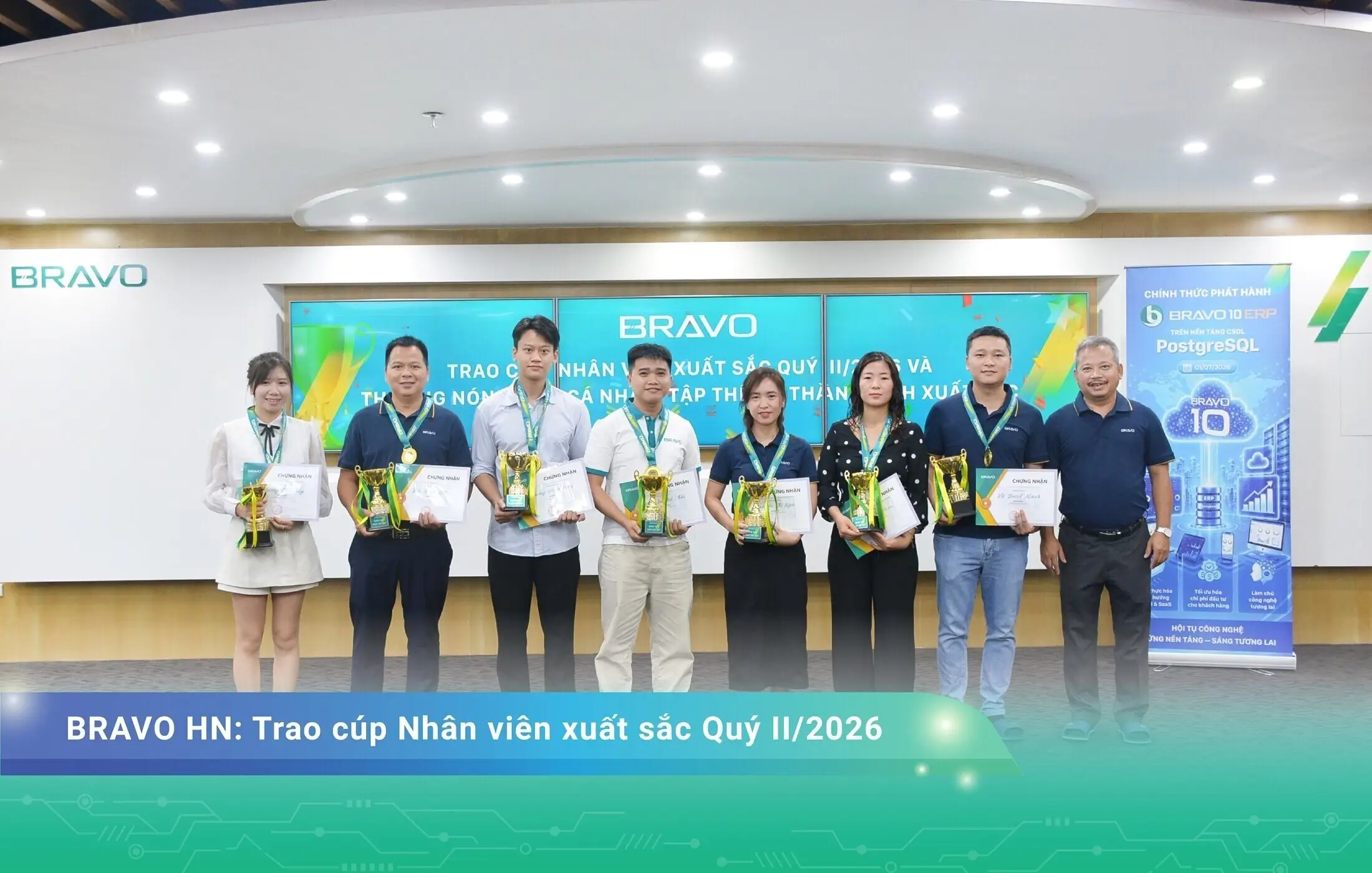 BRAVO HN vinh danh Nhân viên Xuất sắc Quý II/2026 và khen thưởng nóng các đội dự án